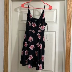 Express black and floral dress